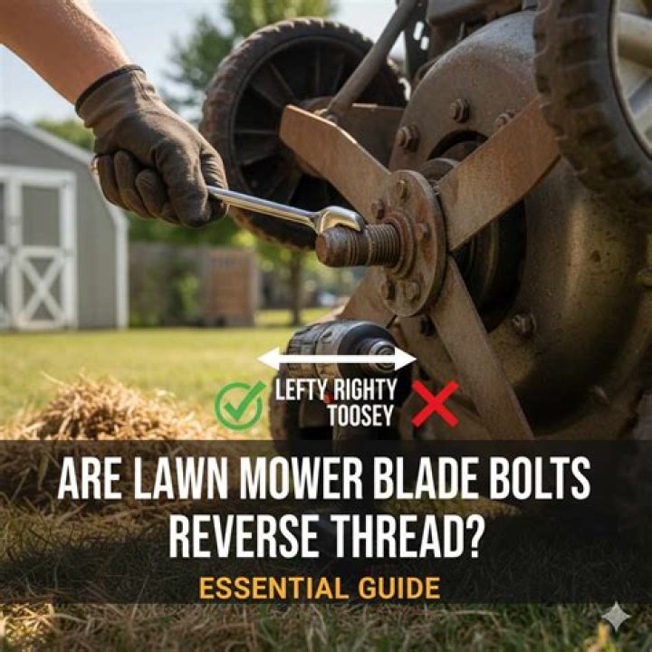 Are lawn mower blade nuts reverse thread