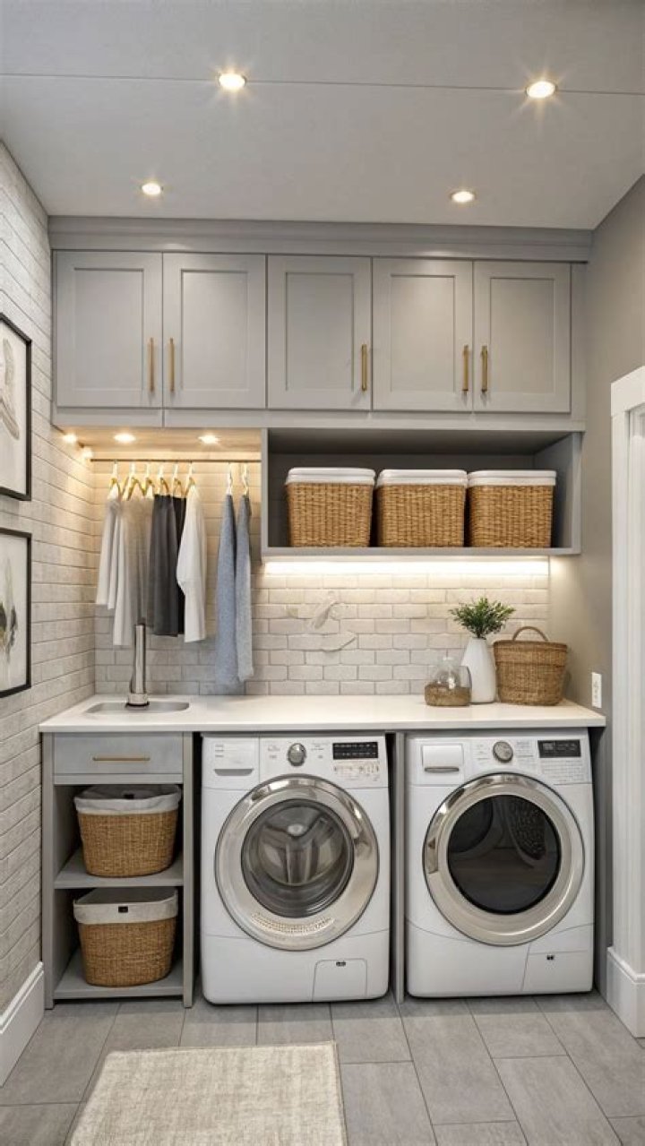 Can a recessed drain be used in a laundry room?