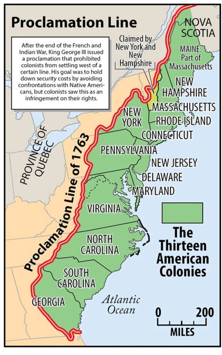 Did the colonists listen to the proclamation of 1763