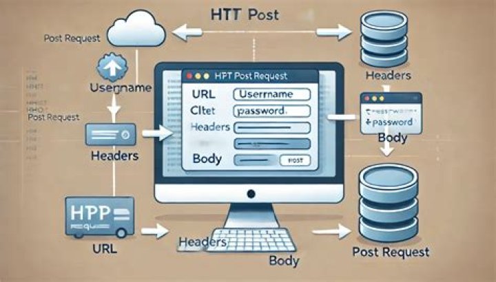 How are parameters sent in an HTTP POST request