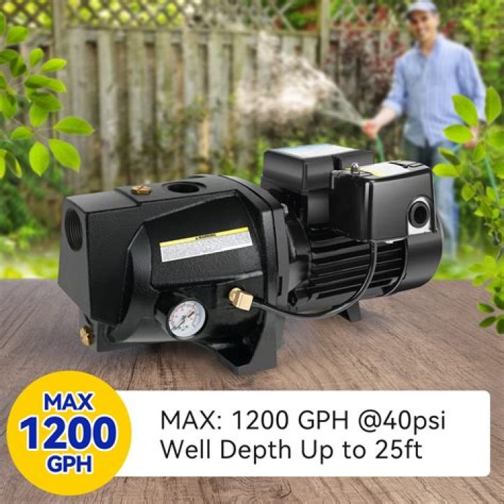 How deep can a 1hp well pump go?