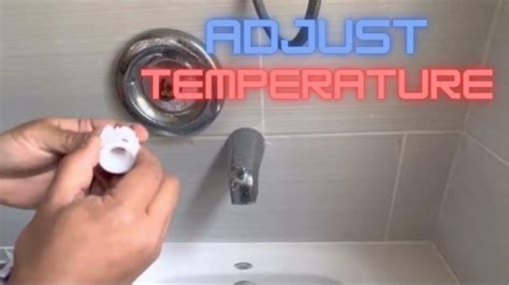How do you adjust the temperature on a single handle shower faucet?