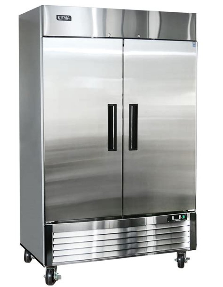 How do you clean a faux stainless steel refrigerator