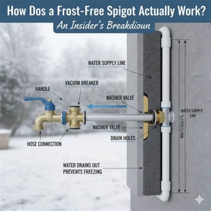How do you drain a frost-free spigot?