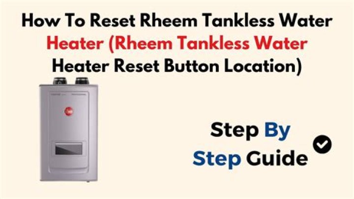 How do you reset a Rheem water heater after a power outage?