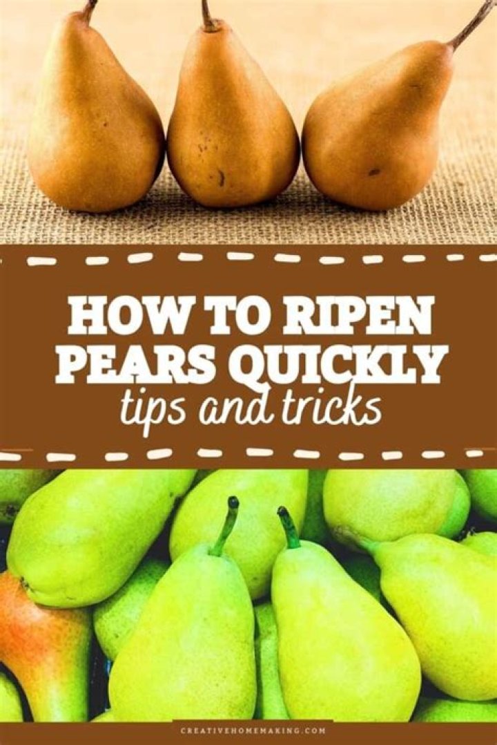 How do you ripen pears