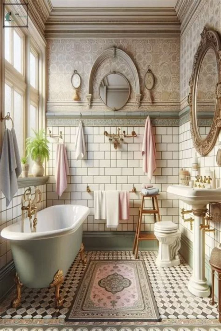 How do you update an old fashioned bathroom?