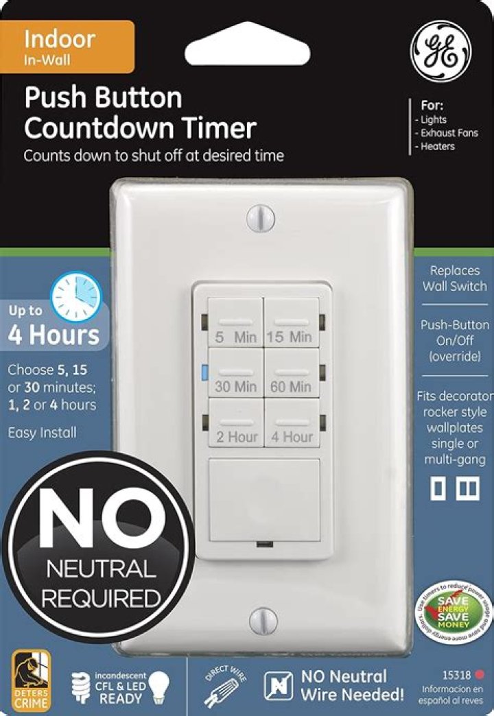 How does a GE push button countdown timer work?