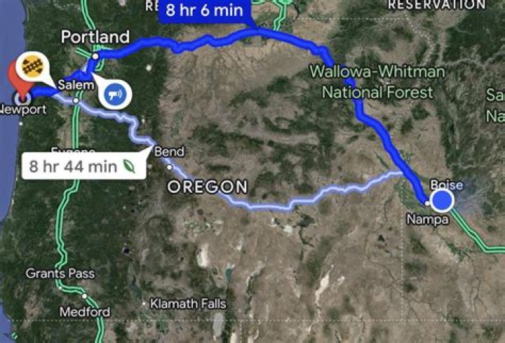 How far is Boise Idaho from Denver Colorado