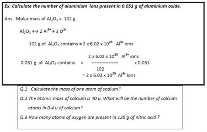 How many atoms are in 1g of aluminum
