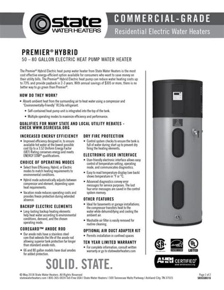 How old is my state water heater?