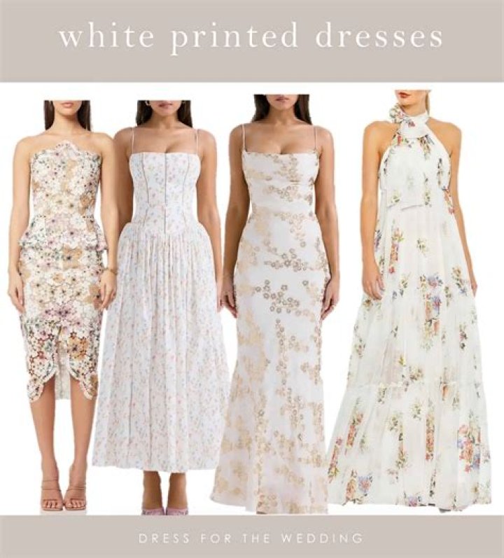Is it OK to wear a floral dress with white background to a wedding