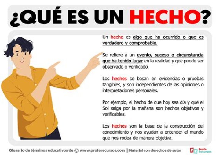 ¿Qué es un hecho y un ejemplo
