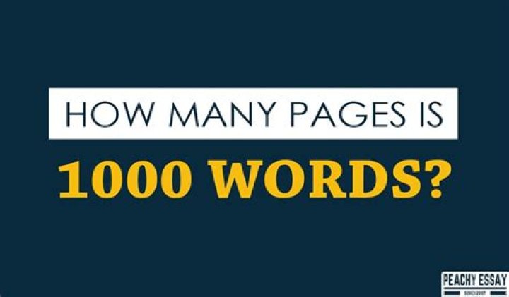 Question: How Many Pages Is 1000 Words Handwritten
