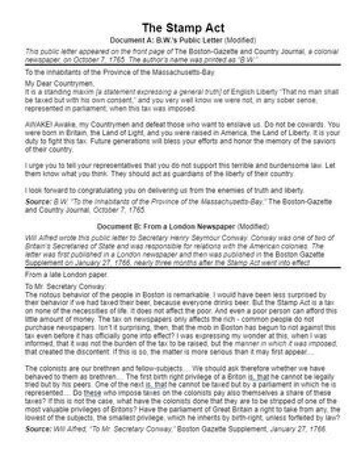 Was the Stamp Act justified