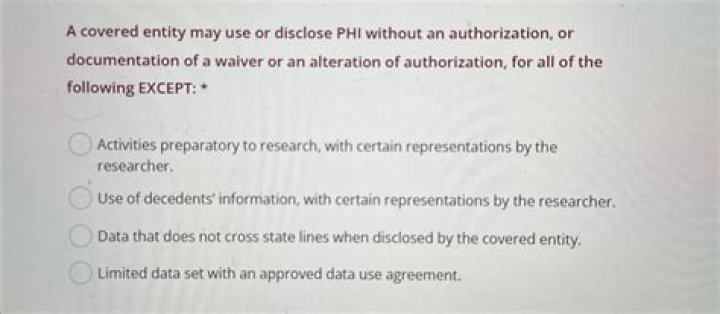 What are exceptions to using PHI without an individuals Hipaa authorization
