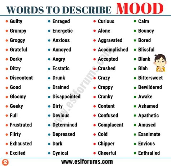 What are some mood words