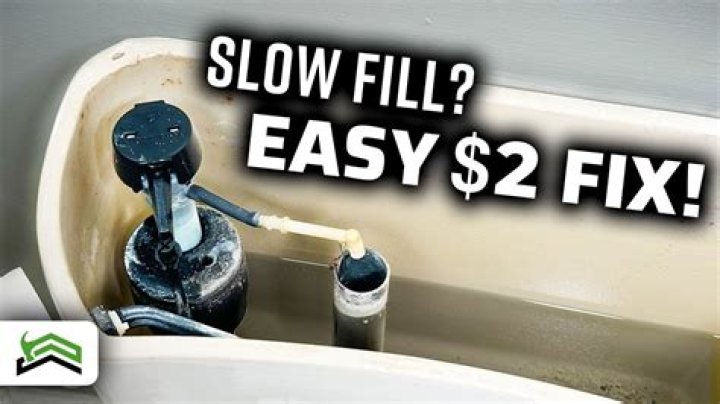 What causes slow toilet refill?