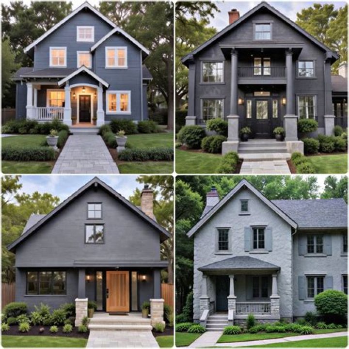 What colors go with gray exterior