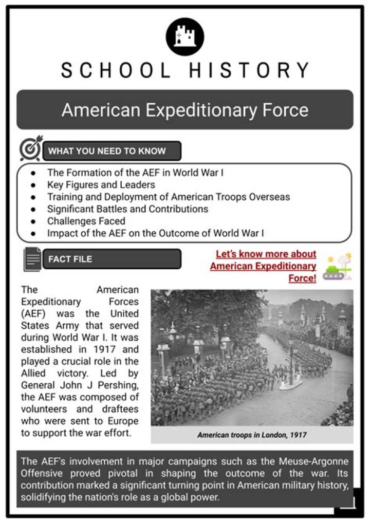 What did the American Expeditionary Force do