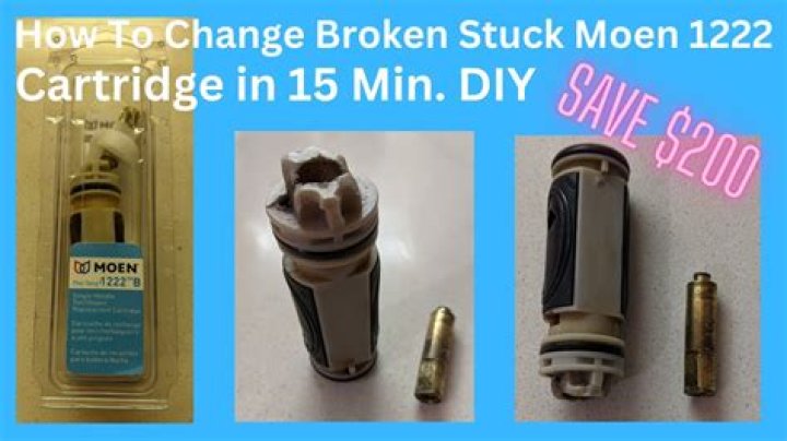 What does it mean when a Moen cartridge is stuck?