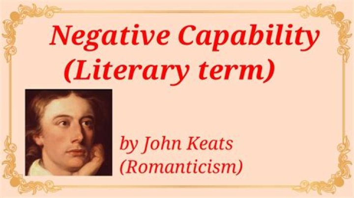 What does Keats mean by the term negative capability