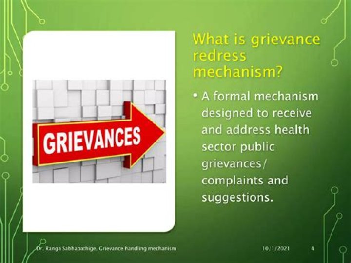 What does redress of grievances