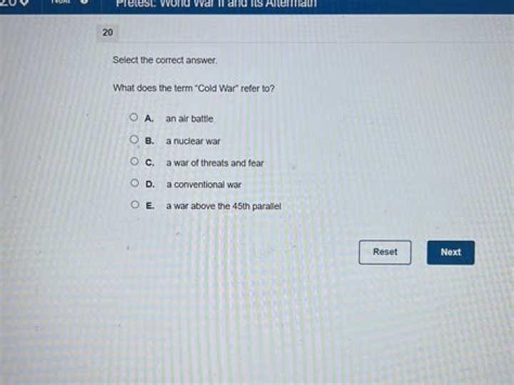 What does the term Cold War refer