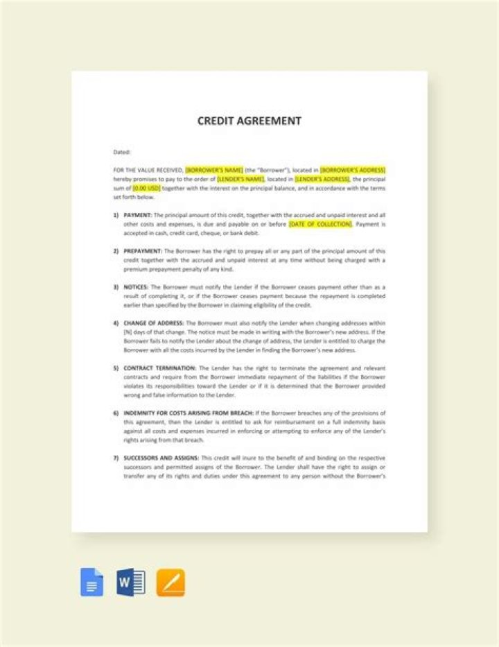 What is a basket in a credit agreement