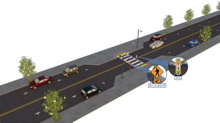 What is a high visibility crosswalk