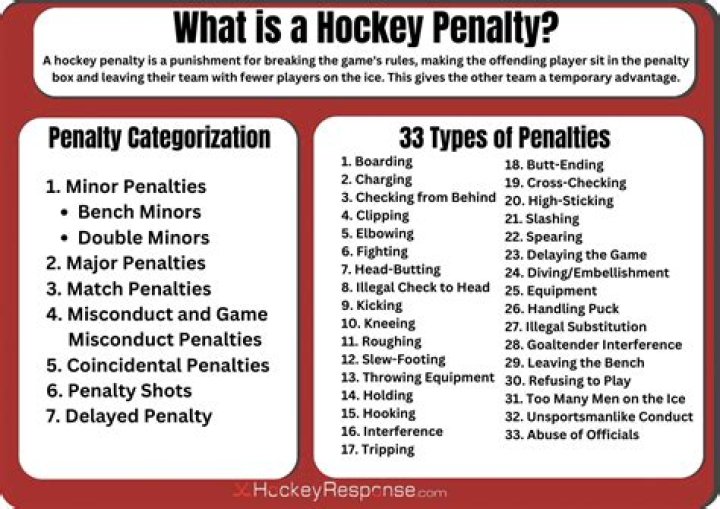 What is a hockey penalty called