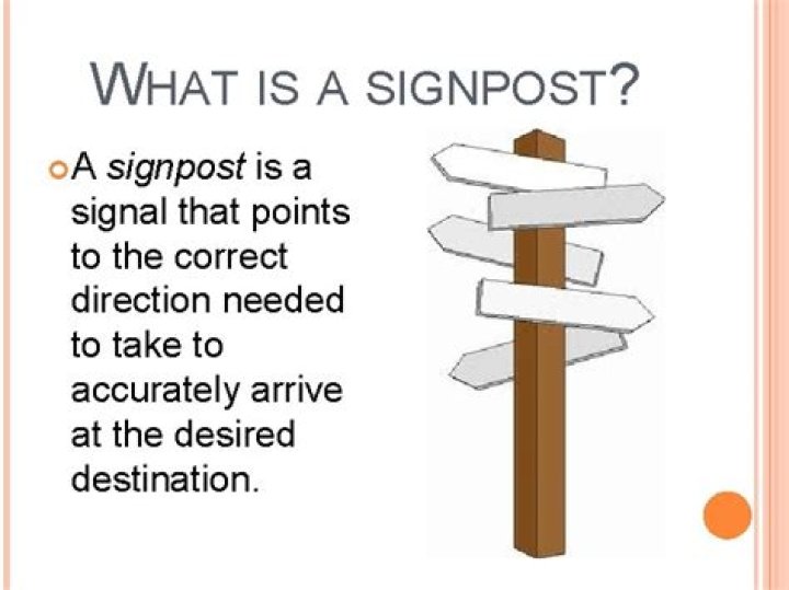 What is a signpost question