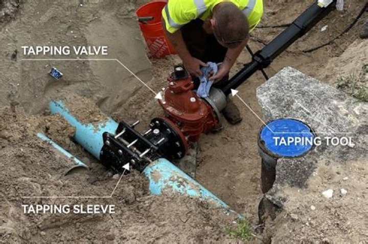 What is a tapping sleeve and valve?