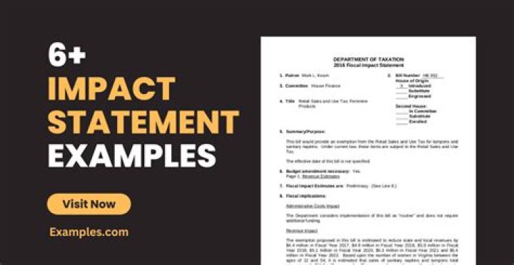 What is an impact statement in writing