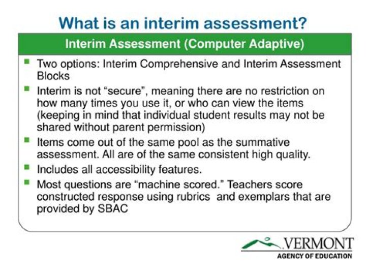 What is an interim assessment