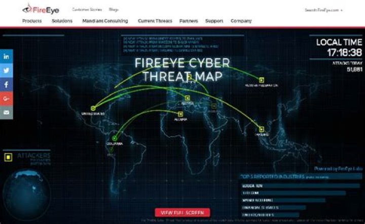 What is FireEye cyber threat map