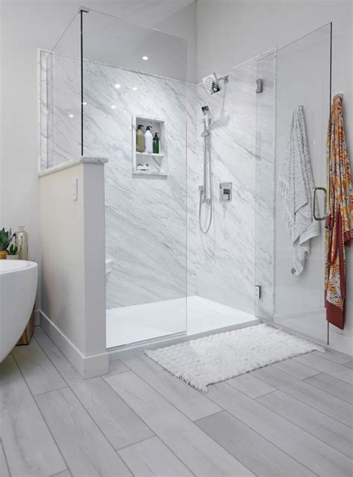 What is needed to build walk in shower?