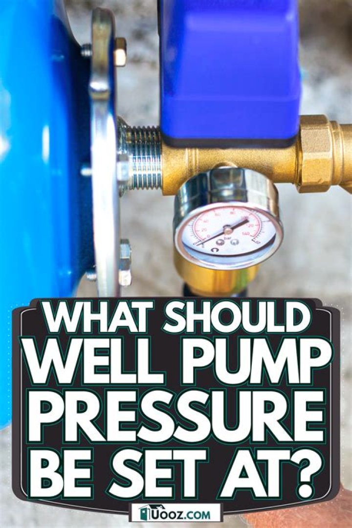 What is normal water pump pressure?