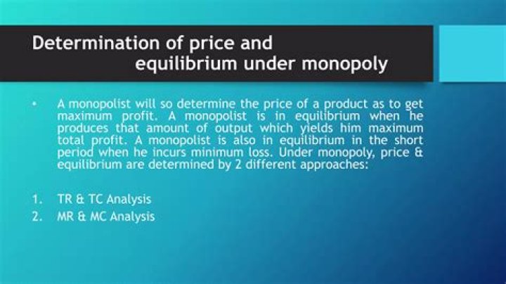 What is price determination under monopoly