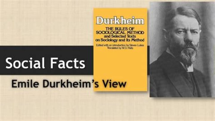 What is social facts by Emile Durkheim