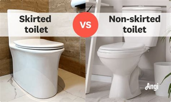 What is the advantage of a skirted toilet?