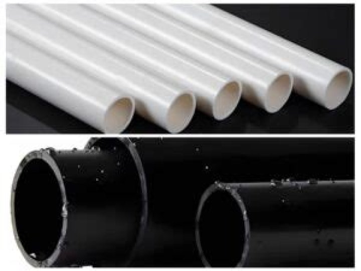 What is the difference between black and white PVC pipe