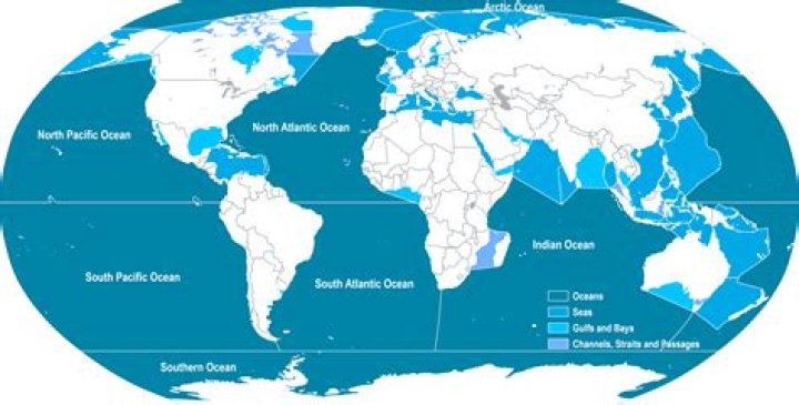 What is the name given to the large water masses of the blue planet