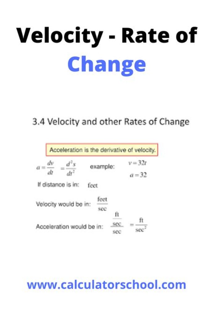 What is the rate of change of velocity