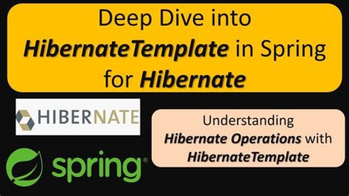 What is the use of HibernateTemplate in spring