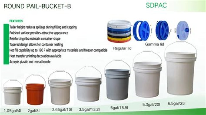 What kind of plastic are buckets made of