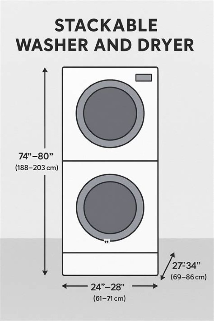 What size is a full size washer and dryer