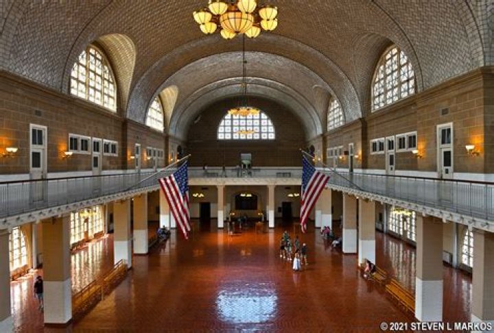 What was on the second floor of Ellis Island