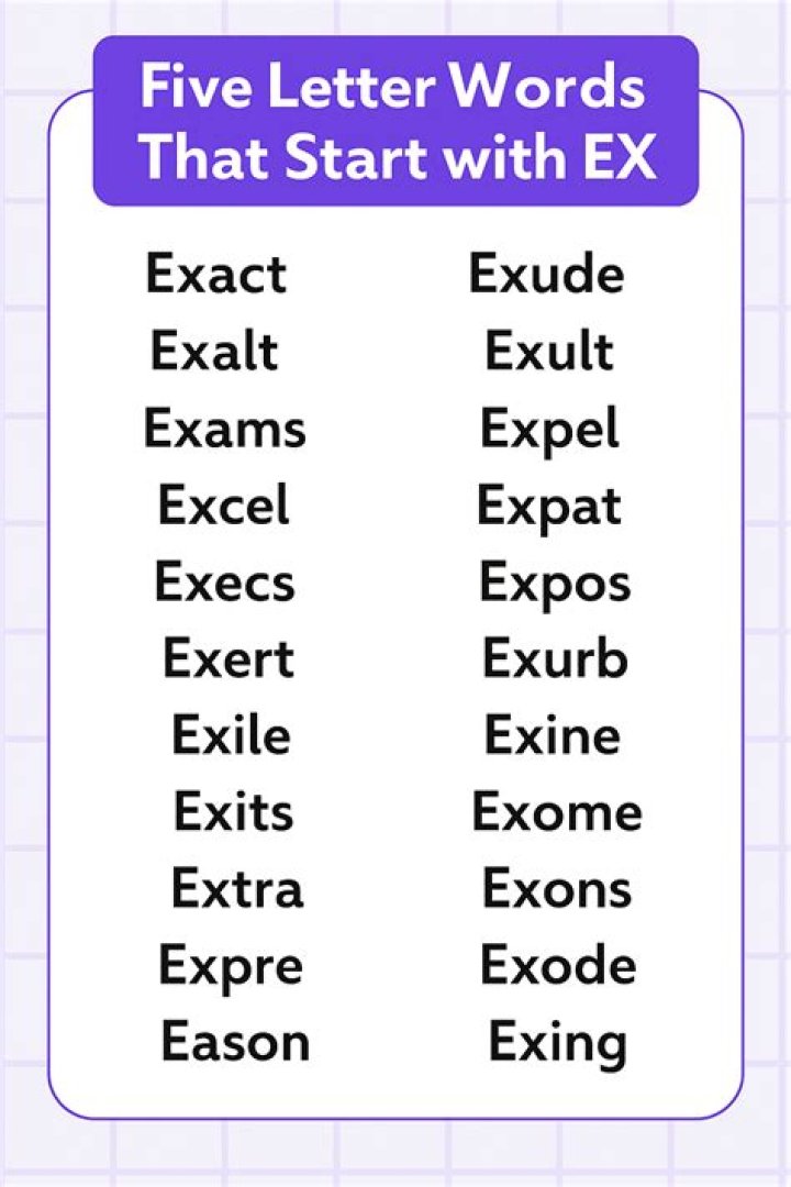What words start with ex