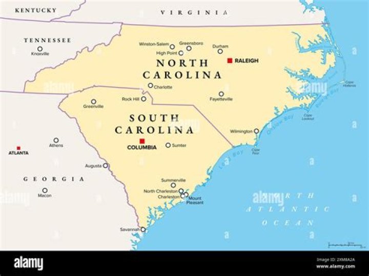 When were North and South Carolina separated